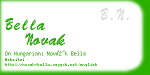 bella novak business card